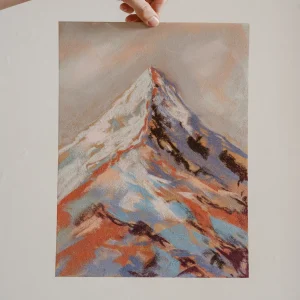 dusty white mountain study